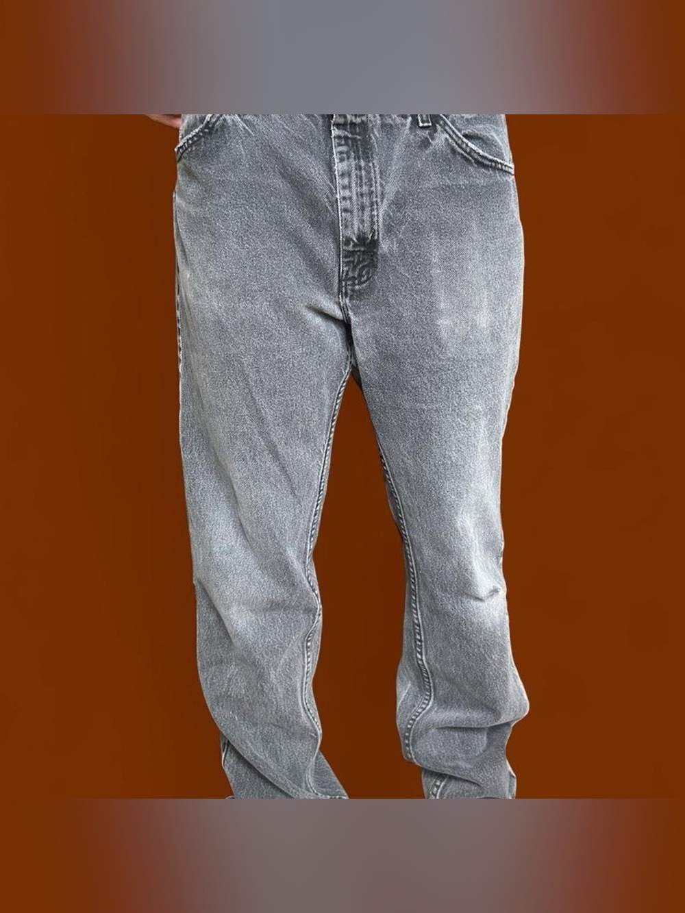 Lee Men's Washed Grey Relaxed Jeans